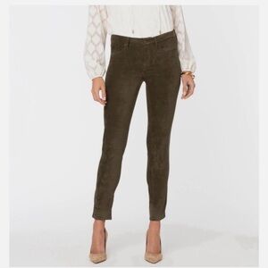 Mocha BrownFaux Suede NYDJ ALINA Skinny Pants